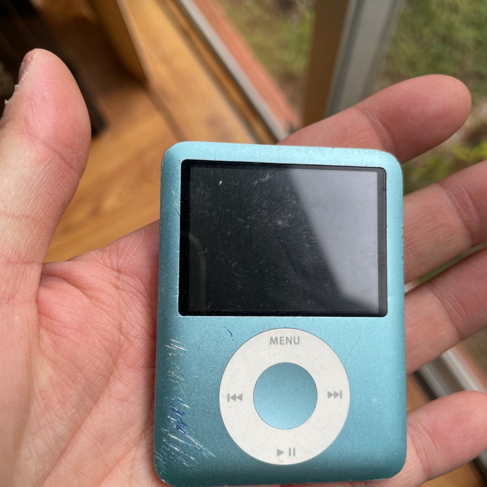 Teal Portable MP3 Player with Click Wheel - Unbranded